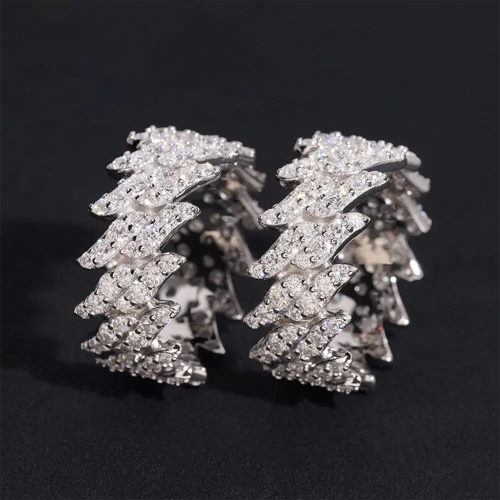 GL Cuban link  Punk Style Moissanite Ring