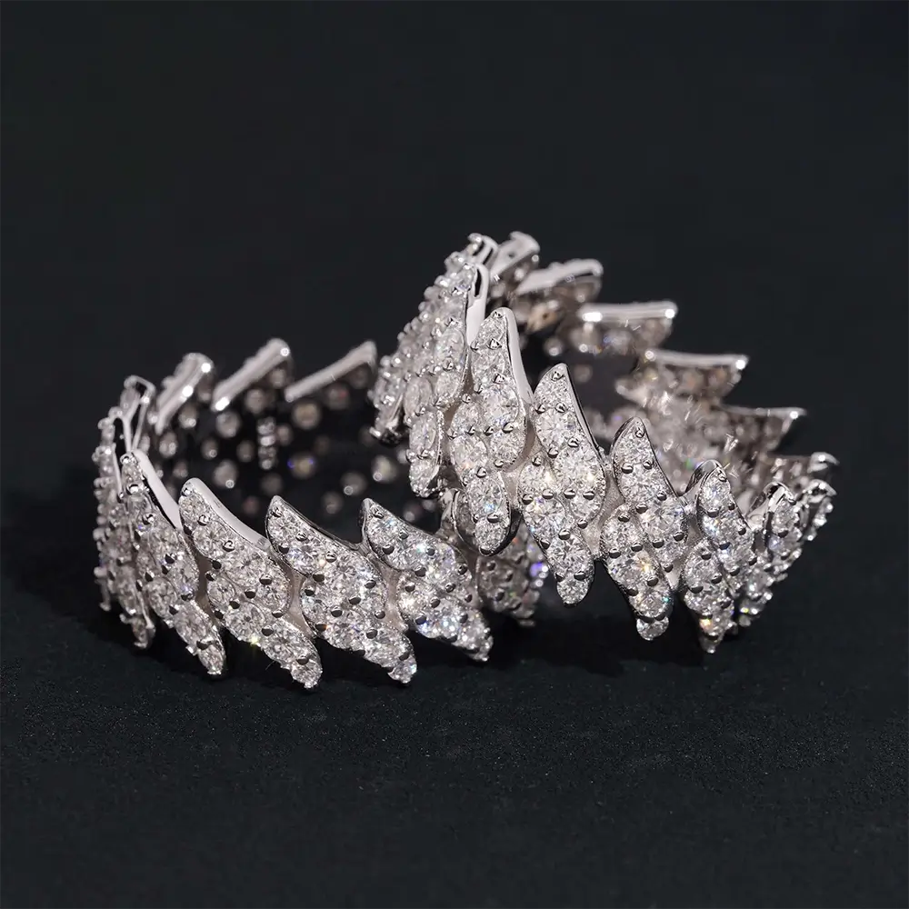 【US 3 Days Delivery】GL Cuban link  Punk Style Moissanite Ring