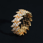 【US 3 Days Delivery】GL Cuban link  Punk Style Moissanite Ring