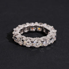 GL Round Cut Full Eternity Band Moissanite Ring