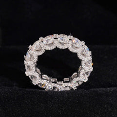 GL Round Cut Full Eternity Band Moissanite Ring