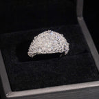 GL VVS Moissanite Diamond Upside Down Mosaic Setting Men Ring