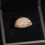 GL VVS Moissanite Diamond Upside Down Mosaic Setting Men Ring
