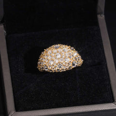 GL VVS Moissanite Diamond Upside Down Mosaic Setting Men Ring