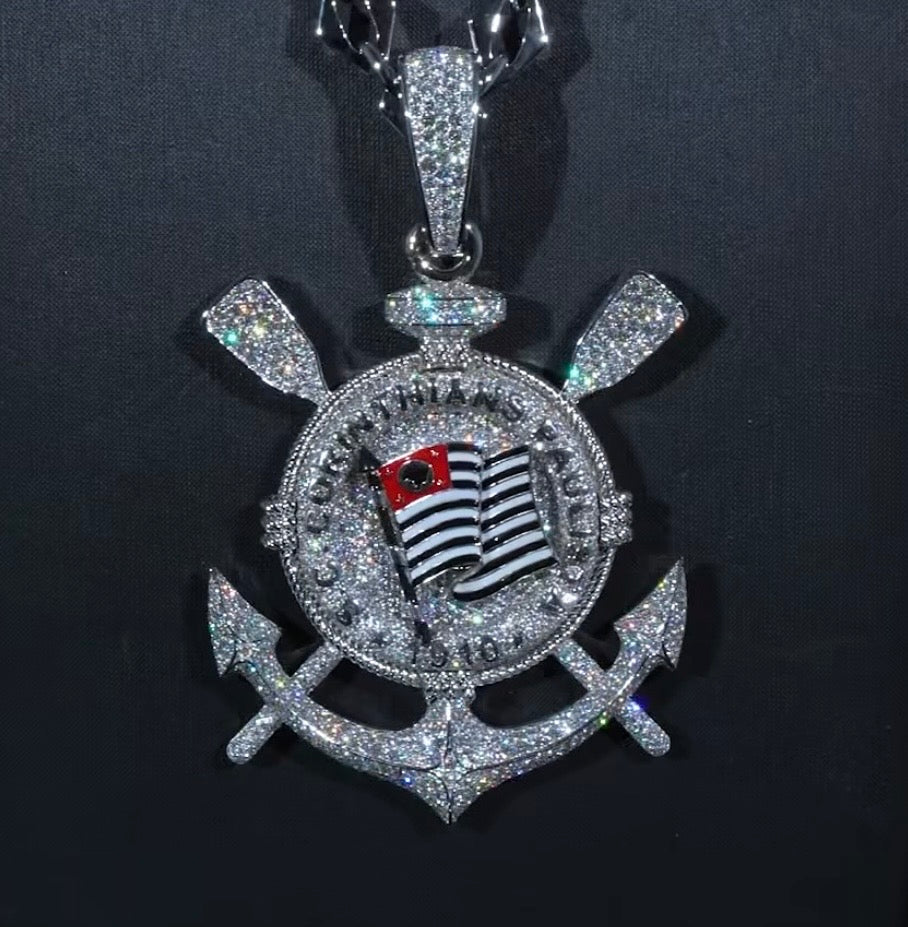 Custom Pendant - 2.5 inches White Gold S925 Silver VVS Moissanite Pendant By Ryan West Hauptbild
