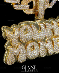 GL Young Money Pendant S925 Plated 16K Gold  VVS moissanite diamonds