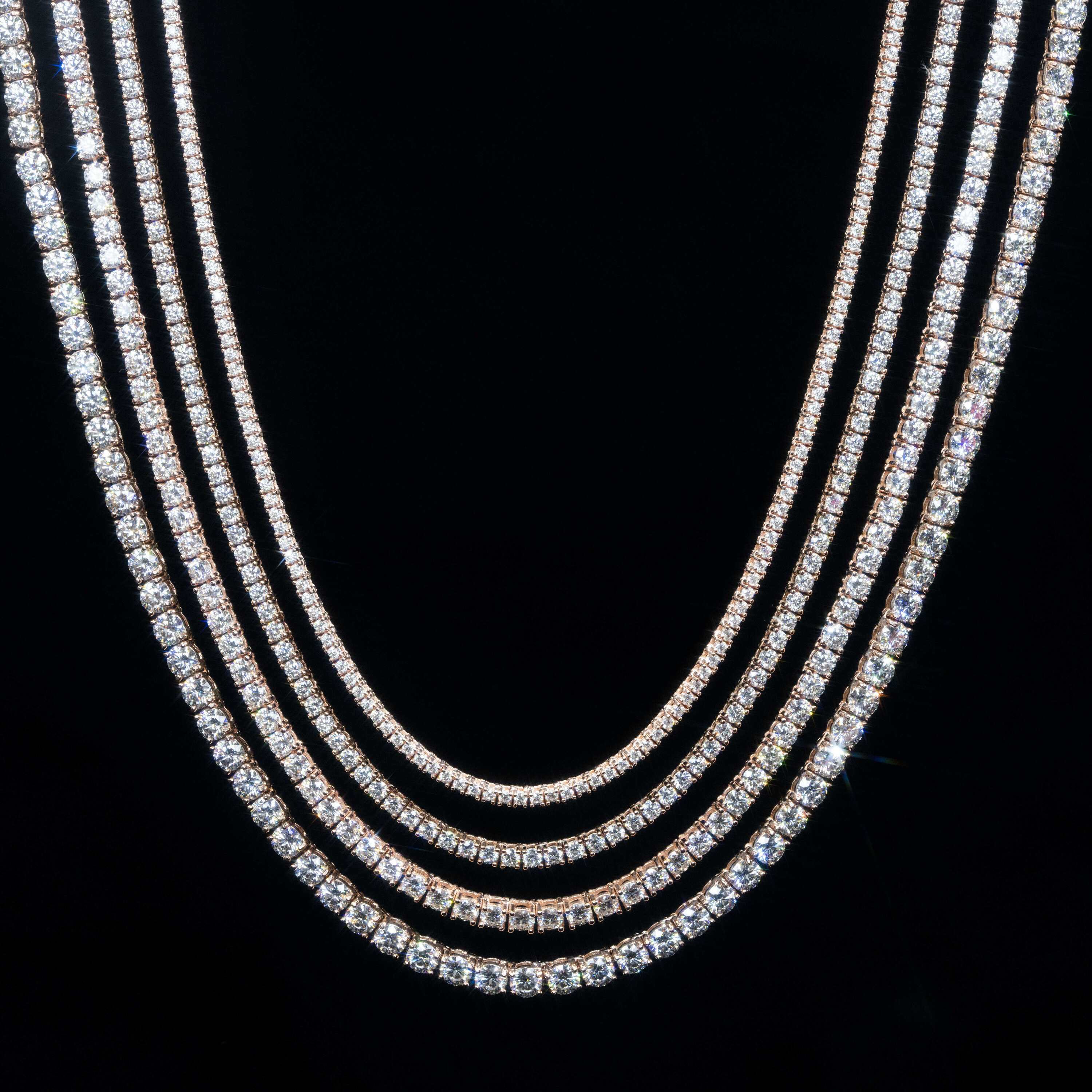 Hip Hop Jewelry 3mm 4mm 5mm 6.5mm GRA Certificate S925 Silver Vvs1 D Color Diamond Moissanite Tennis Chain Necklace