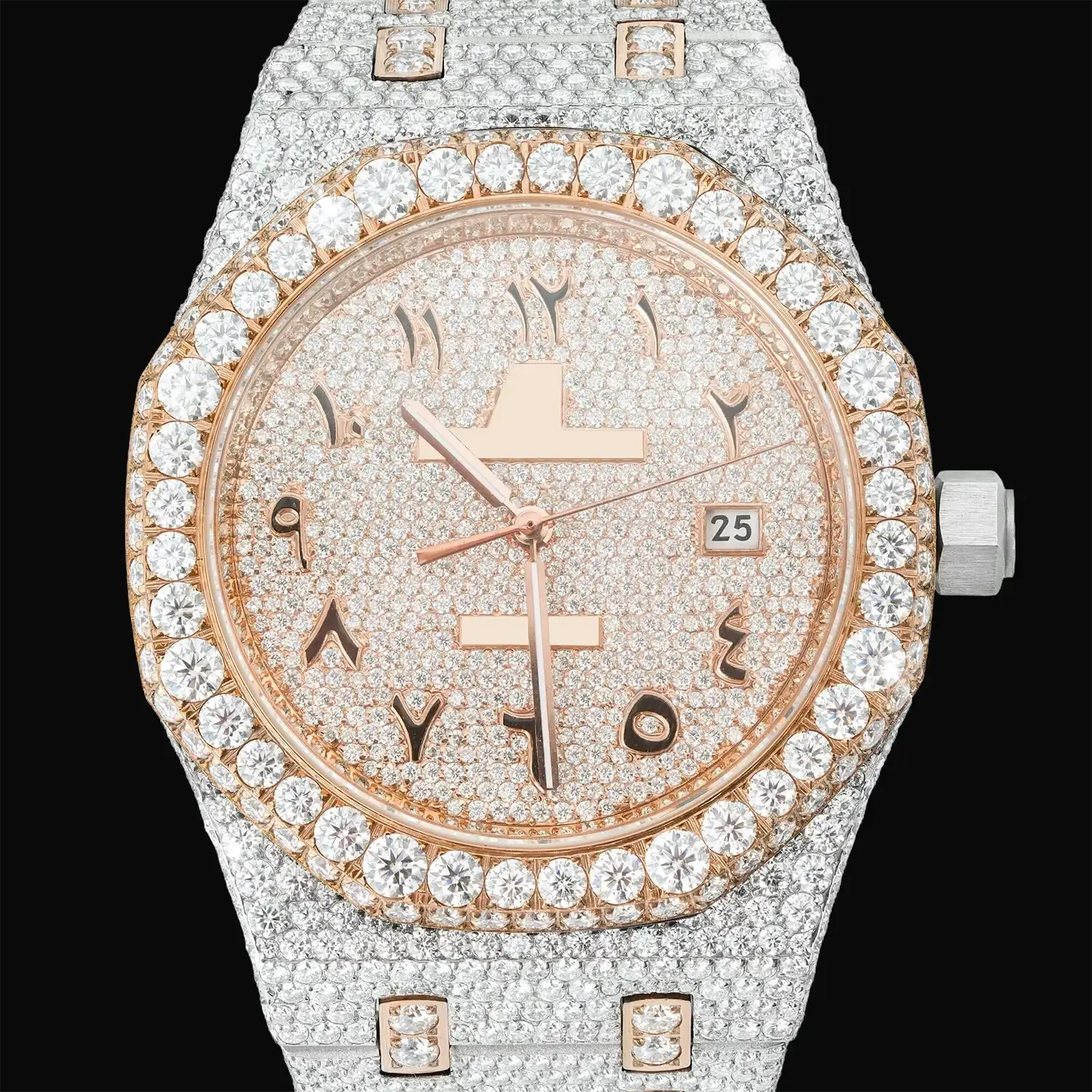 41MM Iced-Out Full Pavé VVS Moissanite Watch