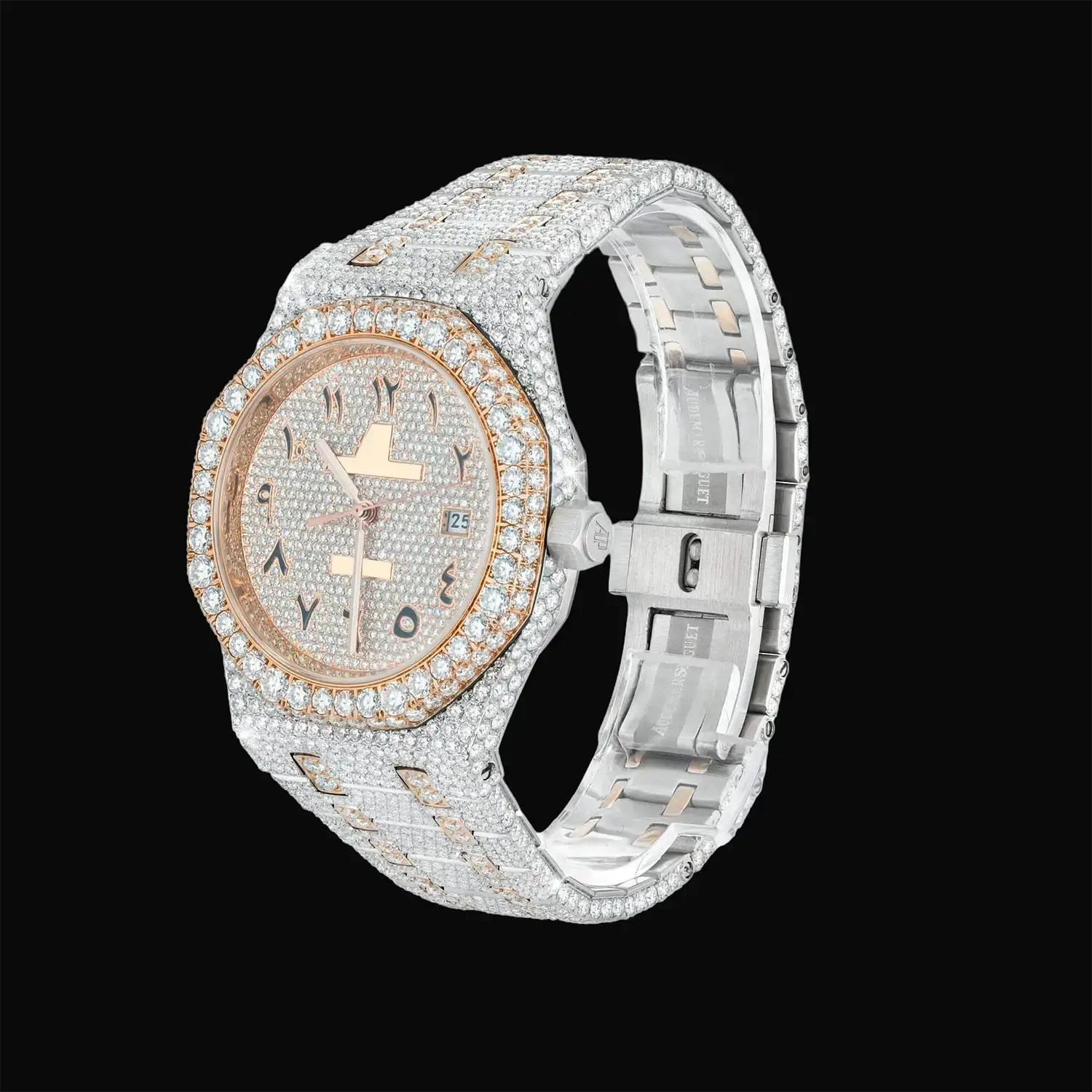 41MM Iced-Out Full Pavé VVS Moissanite Watch