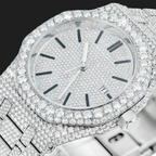 41MM Iced-Out Full Pavé VVS Moissanite Watch