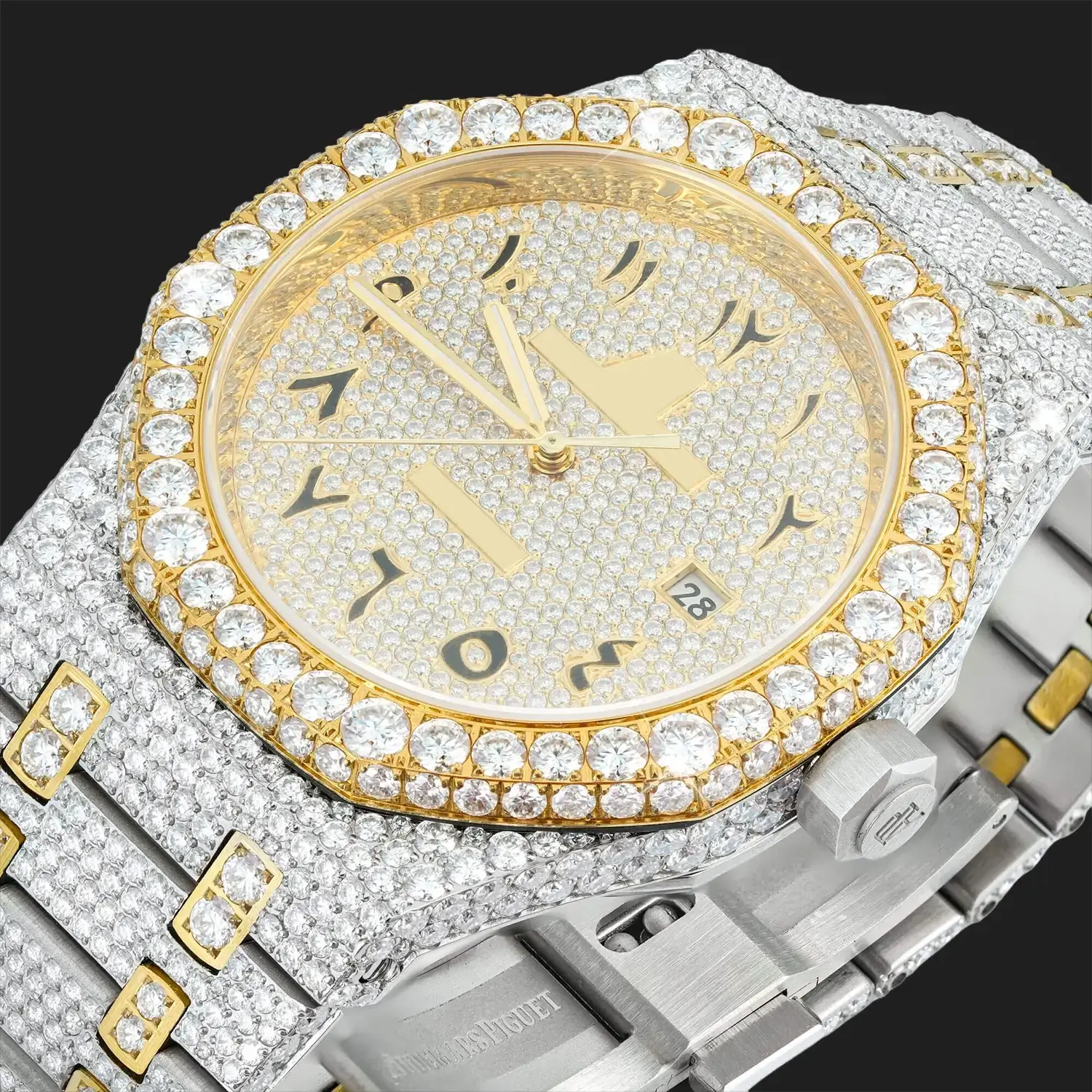 41MM Iced-Out Full Pavé VVS Moissanite Watch