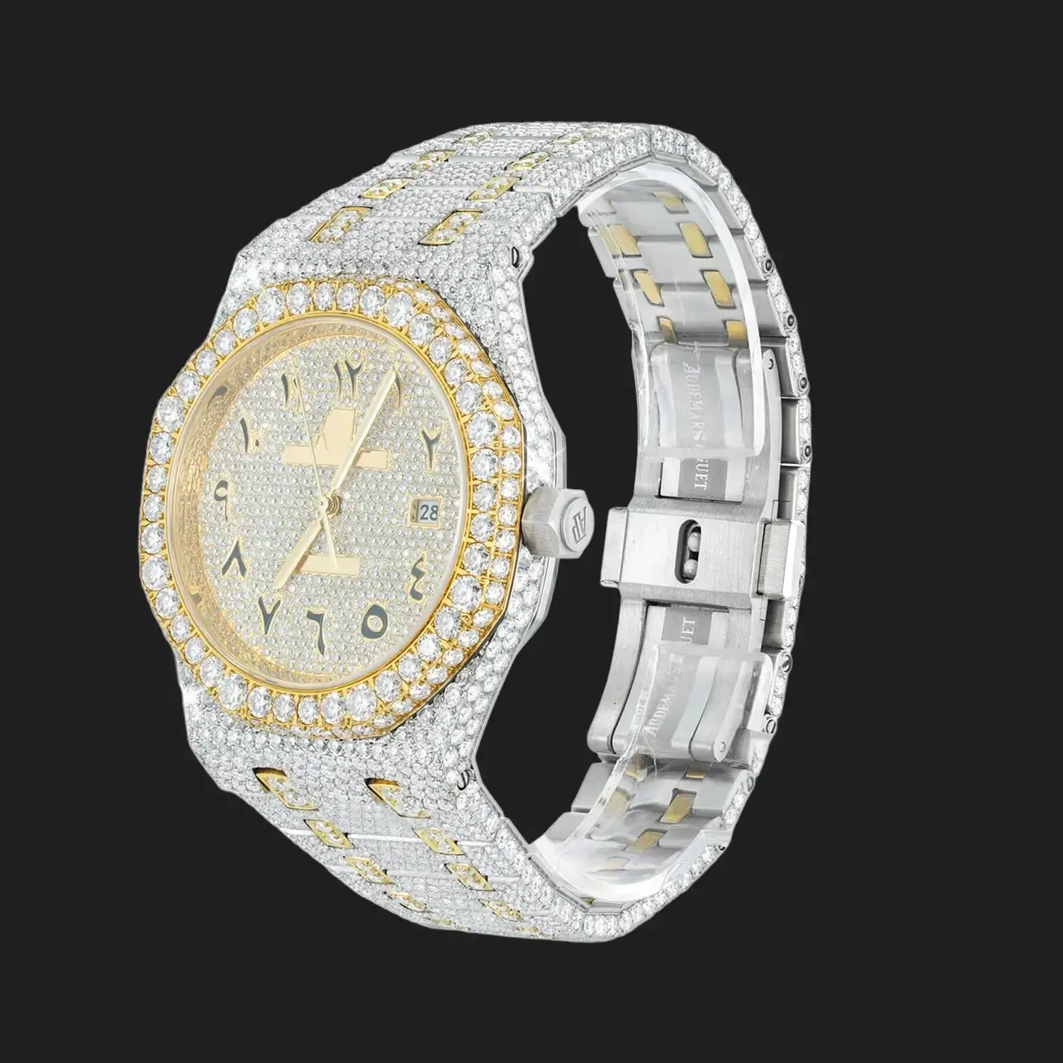 41MM Iced-Out Full Pavé VVS Moissanite Watch