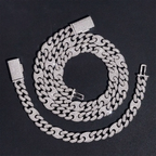 9MM S925 Silver GG-Link VVS Moissanite Cuban Chain