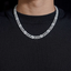 9MM S925 Silver GG-Link VVS Moissanite Cuban Chain