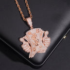 GL $ Sign Thumbs VVS Moissanite Iced Out Pendant S925 Silver