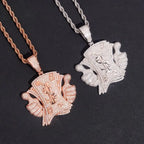 GL $ Sign Thumbs VVS Moissanite Iced Out Pendant S925 Silver