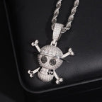 X Skull Shape Iced Out VVS Moissanite Pendant