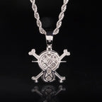 X Skull Shape Iced Out VVS Moissanite Pendant