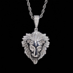 925 Silver VVS Moissanite Lion Pendant