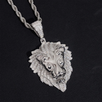 925 Silver VVS Moissanite Lion Pendant