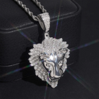 925 Silver VVS Moissanite Lion Pendant