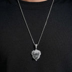 925 Silver VVS Moissanite Lion Pendant