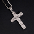 925 Silver VVS Moissanite Jesus Cross Pendant