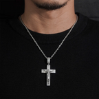 925 Silver VVS Moissanite Jesus Cross Pendant