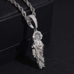 Religious 925 Silver Jesus Iced Out VVS Moissanite Pendant