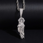 Religious 925 Silver Jesus Iced Out VVS Moissanite Pendant
