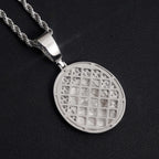 Oval Santa Jesus Religious VVS Moissanite Pendant S925