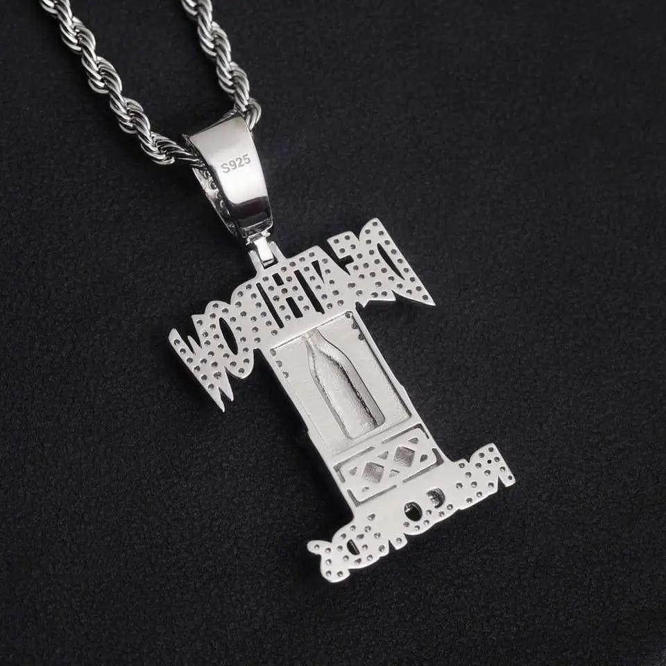 Deathrow 925 Silver Iced Out VVS Moissanite Pendant