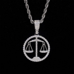 VVS Moissanite Circular Openwork Libra Pendant
