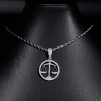 VVS Moissanite Circular Openwork Libra Pendant