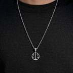 VVS Moissanite Circular Openwork Libra Pendant