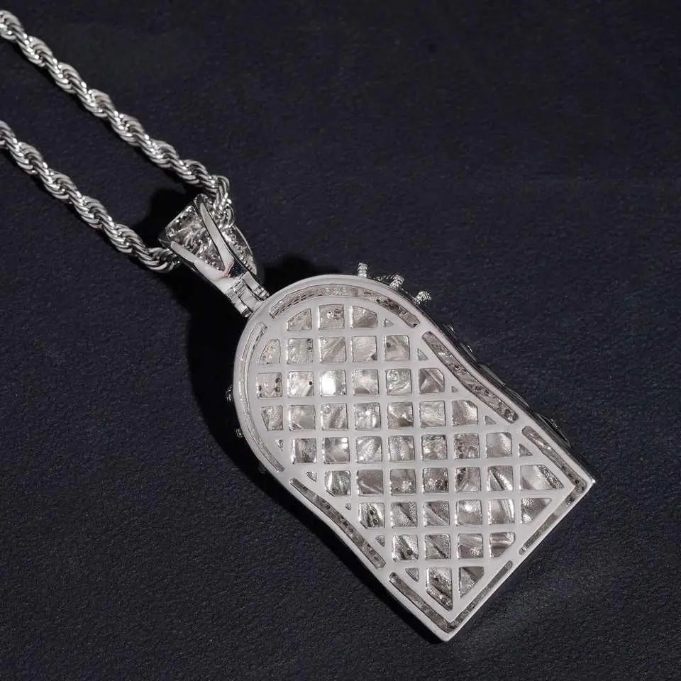 Hip Hop VVS Moissanite Jesus Head Pendant 925 Silver
