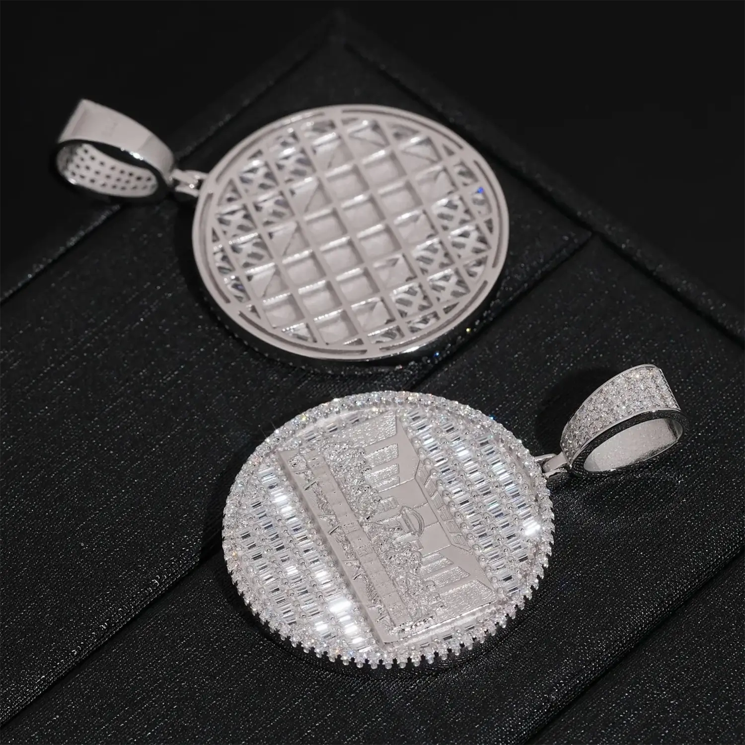 Circle Last Supper VVS Moissanite Pendant