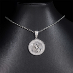 VVS Moissanite Round Praying Hands Pendant