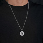 VVS Moissanite Round Praying Hands Pendant