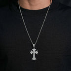 2.3inch 925 Silver VVS Moissanite Cross Pendant