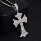 2.3inch 925 Silver VVS Moissanite Cross Pendant