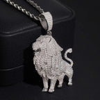 925 Silver Lion VVS Moissanite Pendant