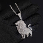 925 Silver Lion VVS Moissanite Pendant