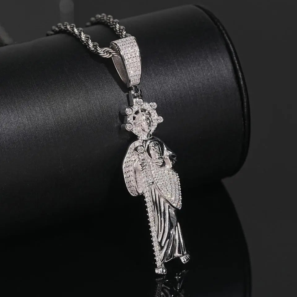 Holy Drip VVS Moissanite Iced Saint Pendant