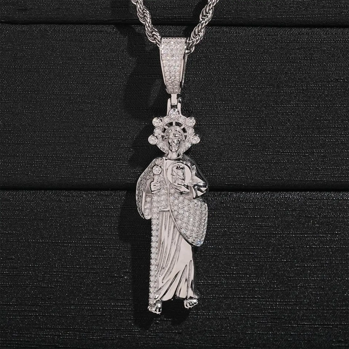 Holy Drip VVS Moissanite Iced Saint Pendant