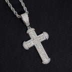 2inch VVS Moissanite Cross Pendant 925 Silver