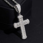 2inch VVS Moissanite Cross Pendant 925 Silver