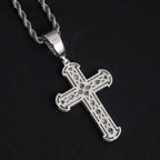 2inch VVS Moissanite Cross Pendant 925 Silver