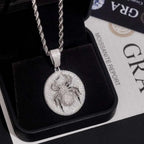 3D Spider VVS Moissanite Pendant 925 Silver