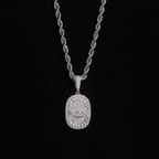 VVS Moissanite Hamsa Hand Evil Eye Pendant